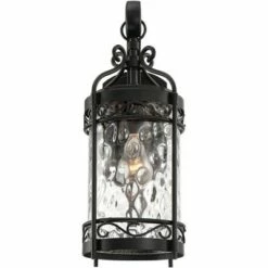 John Timberland Outdoor Wall Light Fixture Matte Black 19" Clear Hammered Glass for Exterior House Porch Patio Deck -Outdoor Lighting Sales Shop unnamed file 3120