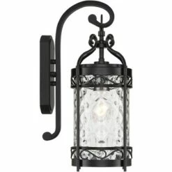 John Timberland Outdoor Wall Light Fixture Matte Black 19" Clear Hammered Glass for Exterior House Porch Patio Deck -Outdoor Lighting Sales Shop unnamed file 3122