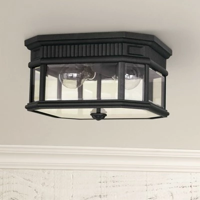 Feiss Cotswold Lane 11 1/2"W Black Ceiling Light 3 Feiss Cotswold Lane 11 1/2"W Black Ceiling Light