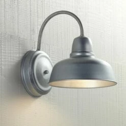 John Timberland Rustic Outdoor Wall Light Fixture Urban Barn Galvanized 11 1/4" Sconce for House Farmhouse Deck Porch Patio