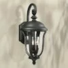 John Timberland Traditional Outdoor Wall Light Fixture Black 22 1/4" Clear Glass Downbridge for Exterior House Porch Patio Deck