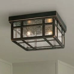 Kathy Ireland Sierra Craftsman 10 1/2" Wide Ceiling Light