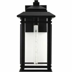 John Timberland Mission Outdoor Wall Light Fixture Matte Black Metal 19" Clear Glass Shade Exterior House Porch Patio Deck Home 10 John Timberland Mission Outdoor Wall Light Fixture Matte Black Metal 19" Clear Glass Shade Exterior House Porch Patio Deck Home -Outdoor Lighting Sales Shop unnamed file 3169