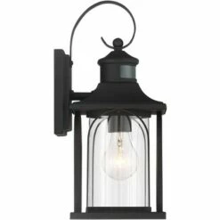 John Timberland Mission Outdoor Wall Light Fixture Textured Black 14 1/4" Clear Glass Motion Sensor for Exterior House Porch Patio -Outdoor Lighting Sales Shop unnamed file 3183