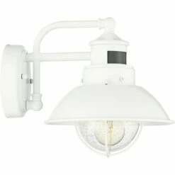 John Timberland Farmhouse Outdoor Barn Light Wall Fixture White 9" Clear Seedy Glass Dusk to Dawn Motion Sensor for House Porch Patio 14 John Timberland Farmhouse Outdoor Barn Light Wall Fixture White 9" Clear Seedy Glass Dusk to Dawn Motion Sensor for House Porch Patio -Outdoor Lighting Sales Shop unnamed file 3197