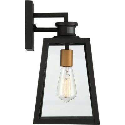 John Timberland Industrial Outdoor Wall Light Fixture Black 14 3/4" Clear Glass Dusk To Dawn Motion Sensor Exterior Porch Patio 7 John Timberland Industrial Outdoor Wall Light Fixture Black 14 3/4" Clear Glass Dusk To Dawn Motion Sensor Exterior Porch Patio - Image 5