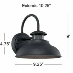 John Timberland Outdoor Wall Light Fixture Urban Barn Black 9" Motion Security Sensor Dusk to Dawn for House Deck Patio Porch -Outdoor Lighting Sales Shop unnamed file 3209