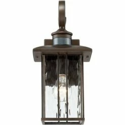 John Timberland Modern Outdoor Wall Fixture Bronze 15 1/4" Clear Water Glass Lantern Dusk to Dawn Motion Security Sensor for Exterior Porch -Outdoor Lighting Sales Shop unnamed file 3213