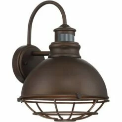 John Timberland Industrial Outdoor Wall Light Fixture Urban Barn Oiled Bronze 14" Round Cage Motion Security Sensor for House Porch Patio -Outdoor Lighting Sales Shop unnamed file 3244