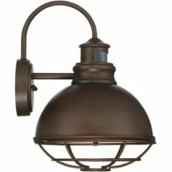 John Timberland Industrial Outdoor Wall Light Fixture Urban Barn Oiled Bronze 14" Round Cage Motion Security Sensor for House Porch Patio -Outdoor Lighting Sales Shop unnamed file 3245