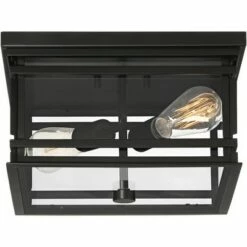 John Timberland Mission Outdoor Ceiling Light Fixture Matte Black Metal 13" Clear Glass for Exterior House Porch Patio Deck Home -Outdoor Lighting Sales Shop unnamed file 325