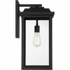 John Timberland Traditional Outdoor Wall Light Fixture Textured Black Metal 20 1/2" Clear Glass Panel Exterior House Porch Patio -Outdoor Lighting Sales Shop unnamed file 3263