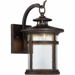 Franklin Iron Works Rustic Outdoor Wall Light LED Bronze Hanging Lantern Sconce Fixture for House Deck Porch Patio -Outdoor Lighting Sales Shop unnamed file 3270