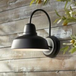 John Timberland Rustic Outdoor Wall Light Fixture Urban Barn Farmhouse Black 13" for Exterior House Porch Patio