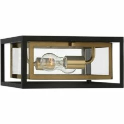 Possini Euro Design Modern Outdoor Ceiling Light Fixture LED Mixed Metal Black Brass 6" Double Box Clear Glass House Porch Patio 11 Possini Euro Design Modern Outdoor Ceiling Light Fixture LED Mixed Metal Black Brass 6" Double Box Clear Glass House Porch Patio -Outdoor Lighting Sales Shop unnamed file 330