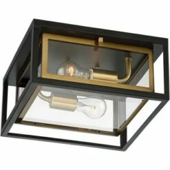 Possini Euro Design Modern Outdoor Ceiling Light Fixture LED Mixed Metal Black Brass 6" Double Box Clear Glass House Porch Patio 12 Possini Euro Design Modern Outdoor Ceiling Light Fixture LED Mixed Metal Black Brass 6" Double Box Clear Glass House Porch Patio -Outdoor Lighting Sales Shop unnamed file 331