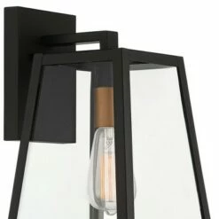 John Timberland Modern Outdoor Wall Light Fixtures Set of 2 Mystic Black Gold 13" Clear Glass Panels Exterior House Porch Patio -Outdoor Lighting Sales Shop unnamed file 3312