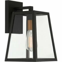 John Timberland Modern Outdoor Wall Light Fixtures Set of 2 Mystic Black Gold 13" Clear Glass Panels Exterior House Porch Patio -Outdoor Lighting Sales Shop unnamed file 3314