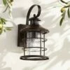 John Timberland Coastal Outdoor Light Fixture Oiled Bronze 14" Seedy Glass Lantern Dusk to Dawn Motion Security Sensor for Exterior Porch -Outdoor Lighting Sales Shop unnamed file 3317