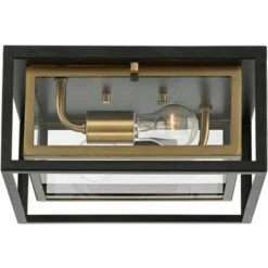 Possini Euro Design Modern Outdoor Ceiling Light Fixture LED Mixed Metal Black Brass 6" Double Box Clear Glass House Porch Patio 13 Possini Euro Design Modern Outdoor Ceiling Light Fixture LED Mixed Metal Black Brass 6" Double Box Clear Glass House Porch Patio -Outdoor Lighting Sales Shop unnamed file 332