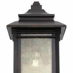Franklin Iron Works Rustic Farmhouse Outdoor Wall Light Fixture Walnut Bronze Iron 16" Cream Glass for Exterior Patio Porch House -Outdoor Lighting Sales Shop unnamed file 3336