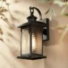 John Timberland Mission Outdoor Wall Light Fixture Textured Black 13 3/4" Clear Stripped Glass Motion Security Sensor for Porch Entryway -Outdoor Lighting Sales Shop unnamed file 3342