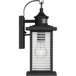 John Timberland Mission Outdoor Wall Light Fixture Textured Black 13 3/4" Clear Stripped Glass Motion Security Sensor for Porch Entryway -Outdoor Lighting Sales Shop unnamed file 3347