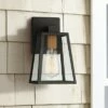 John Timberland Modern Outdoor Wall Light Fixture Mystic Black Gold 10 3/4" Clear Glass Panels Exterior House Porch Patio Outside