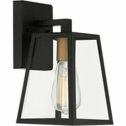 John Timberland Modern Outdoor Wall Light Fixture Mystic Black Gold 10 3/4" Clear Glass Panels Exterior House Porch Patio Outside -Outdoor Lighting Sales Shop unnamed file 3352