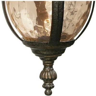 John Timberland Outdoor Wall Light Fixture Bronze 16 1/2" Hammered Glass Sconce for House Deck Patio Porch 6 John Timberland Outdoor Wall Light Fixture Bronze 16 1/2" Hammered Glass Sconce for House Deck Patio Porch - Image 4