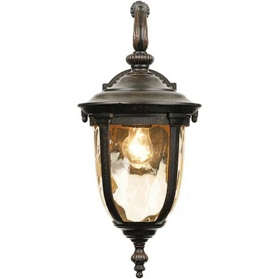 John Timberland Outdoor Wall Light Fixture Bronze 16 1/2" Hammered Glass Sconce for House Deck Patio Porch 7 John Timberland Outdoor Wall Light Fixture Bronze 16 1/2" Hammered Glass Sconce for House Deck Patio Porch - Image 5