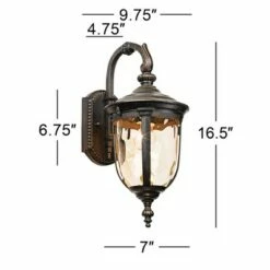 John Timberland Outdoor Wall Light Fixture Bronze 16 1/2" Hammered Glass Sconce for House Deck Patio Porch 15 John Timberland Outdoor Wall Light Fixture Bronze 16 1/2" Hammered Glass Sconce for House Deck Patio Porch -Outdoor Lighting Sales Shop unnamed file 3375