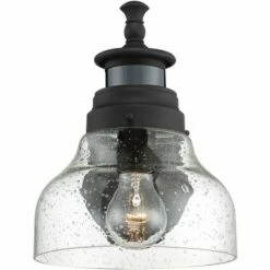 John Timberland Modern Outdoor Wall Light Fixture Black 10" Open Bottom Clear Seedy Glass Motion Security Dusk to Dawn Sensor for Exterior House Porch -Outdoor Lighting Sales Shop unnamed file 3384