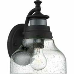 John Timberland Modern Outdoor Wall Light Fixture Black 10" Open Bottom Clear Seedy Glass Motion Security Dusk to Dawn Sensor for Exterior House Porch -Outdoor Lighting Sales Shop unnamed file 3385