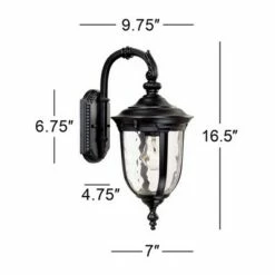 John Timberland Traditional Outdoor Wall Light Fixture Black 16.5" Hammered Glass for Exterior Porch Patio -Outdoor Lighting Sales Shop unnamed file 3398
