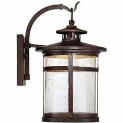 Franklin Iron Works Industrial Vintage Rustic Outdoor Wall Light Fixture LED Bronze 11 1/2" Seedy Glass Exterior House -Outdoor Lighting Sales Shop unnamed file 3411