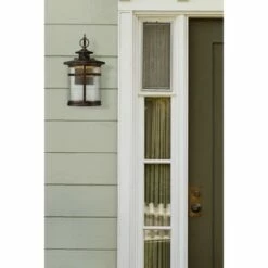 Franklin Iron Works Industrial Vintage Rustic Outdoor Wall Light Fixture LED Bronze 11 1/2" Seedy Glass Exterior House -Outdoor Lighting Sales Shop unnamed file 3413