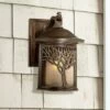 John Timberland Mission Outdoor Wall Light Fixture Bronze Tree Motif 12 1/4" Amber Glass Lantern for Exterior House Porch Patio -Outdoor Lighting Sales Shop unnamed file 3424
