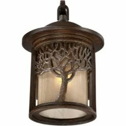 John Timberland Mission Outdoor Wall Light Fixture Bronze Tree Motif 12 1/4" Amber Glass Lantern for Exterior House Porch Patio -Outdoor Lighting Sales Shop unnamed file 3426