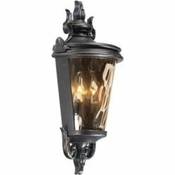 John Timberland Traditional Outdoor Light Fixture Veranda Bronze Scroll 17" Champagne Hammered Glass for Exterior Porch -Outdoor Lighting Sales Shop unnamed file 3464