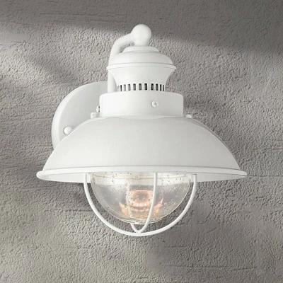John Timberland Industrial Farmhouse Outdoor Barn Light Fixture LED White 8 1/4" Seeded Glass for Exterior House Porch Patio Deck 3 John Timberland Industrial Farmhouse Outdoor Barn Light Fixture LED White 8 1/4" Seeded Glass for Exterior House Porch Patio Deck