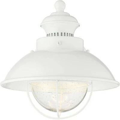 John Timberland Industrial Farmhouse Outdoor Barn Light Fixture LED White 8 1/4" Seeded Glass for Exterior House Porch Patio Deck 6 John Timberland Industrial Farmhouse Outdoor Barn Light Fixture LED White 8 1/4" Seeded Glass for Exterior House Porch Patio Deck - Image 4