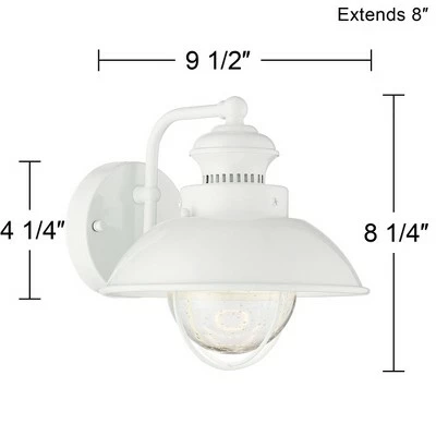 John Timberland Industrial Farmhouse Outdoor Barn Light Fixture LED White 8 1/4" Seeded Glass for Exterior House Porch Patio Deck 9 John Timberland Industrial Farmhouse Outdoor Barn Light Fixture LED White 8 1/4" Seeded Glass for Exterior House Porch Patio Deck - Image 7