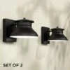 John Timberland Modern Outdoor Wall Light Fixtures Set of 2 LED Black 5" Non Glass Dark Sky for Exterior House Porch Patio Barn -Outdoor Lighting Sales Shop unnamed file 3487