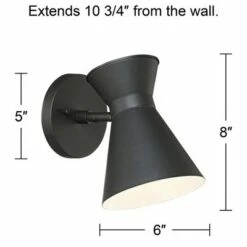 John Timberland Modern Outdoor Wall Light Fixture LED Black Steel 8" Swivel Head for Exterior House Porch Patio Deck -Outdoor Lighting Sales Shop unnamed file 3499