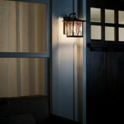 11.75" 1-Light Prairie Craftsman Outdoor Wall Lantern Sconce Oil Rubbed Bronze - River of Goods -Outdoor Lighting Sales Shop unnamed file 3502