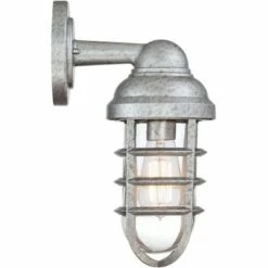 John Timberland Farmhouse Outdoor Wall Light Fixture Galvanized Steel 13 1/4" Caged Clear Glass for Barn House Porch Patio -Outdoor Lighting Sales Shop unnamed file 3541
