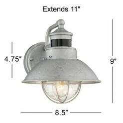 John Timberland Outdoor Wall Light Fixture Farmhouse Galvanized 9" Motion Security Sensor Dusk to Dawn for House Patio Porch -Outdoor Lighting Sales Shop unnamed file 3548