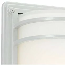 John Timberland Modern Industrial Outdoor Wall Sconce Fixture Silver 11" Opal Etched Glass for Exterior House Porch Patio Deck -Outdoor Lighting Sales Shop unnamed file 3550