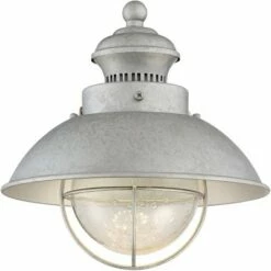 John Timberland Industrial Farmhouse Outdoor Barn Light Fixture LED Galvanized 8 1/2" Seedy Glass Exterior House Porch Patio Deck -Outdoor Lighting Sales Shop unnamed file 3566